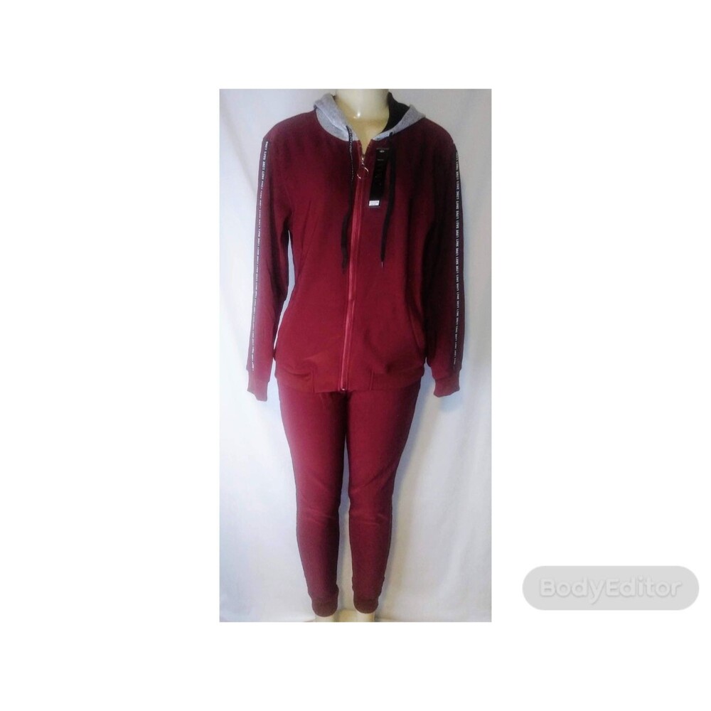 Burgundy Love Sweat Suit M